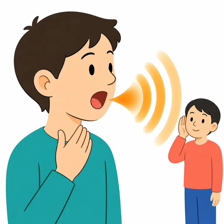 utter（発する・verb）の覚え方イラスト