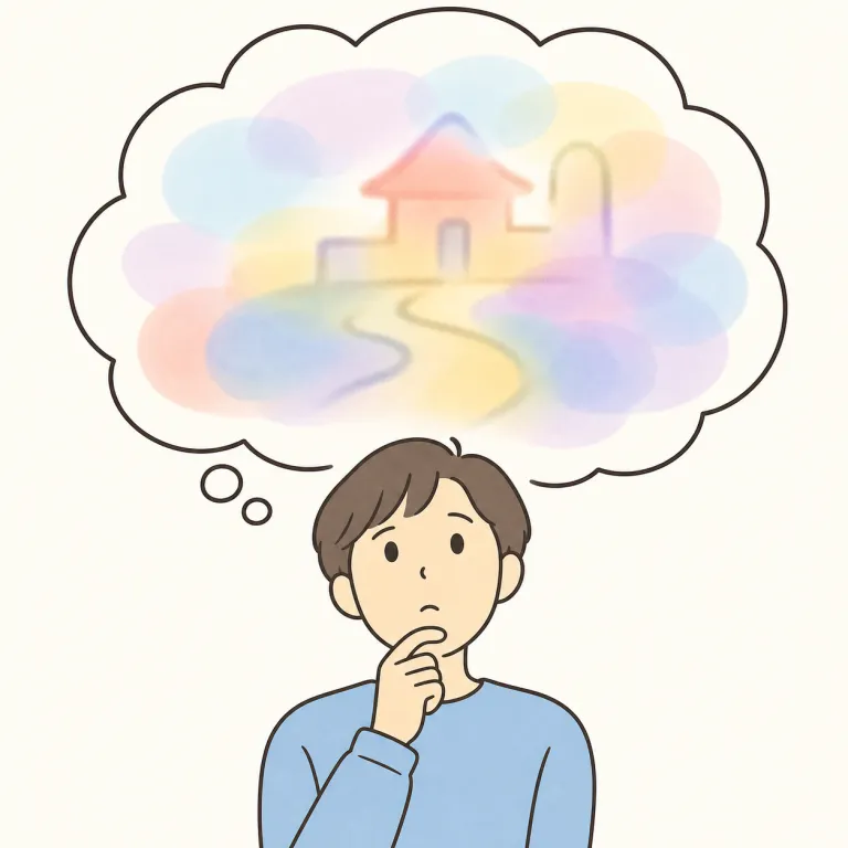 vague（漠然とした・adjective）の覚え方イラスト