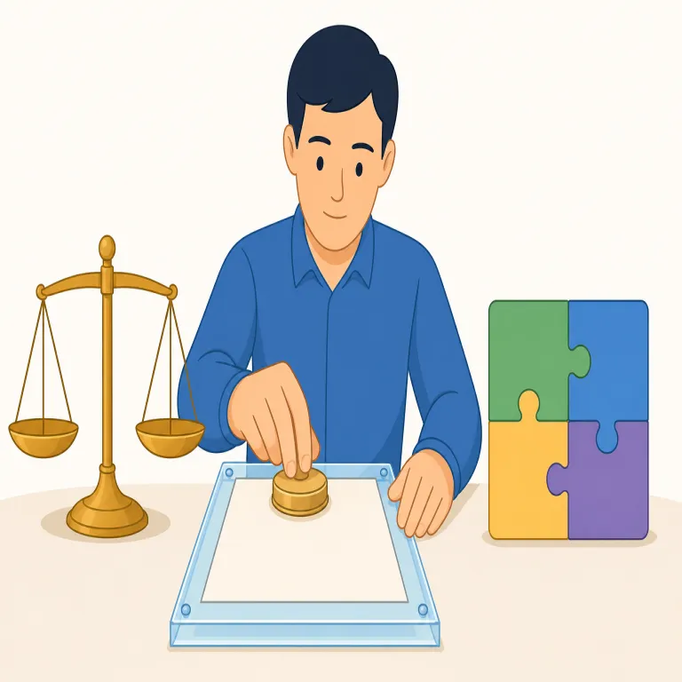 validly（有効に・副詞）の覚え方イラスト — validly は、契約・規則・発行・決定などが正式な手続きに従って成立し、法的または公式に効力を持つ、という意味の「有効に」です