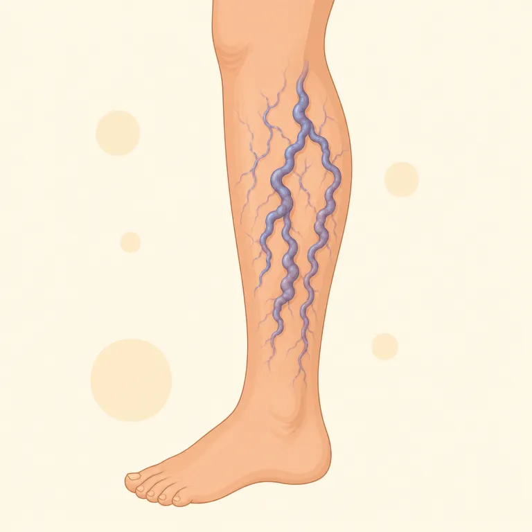 varicose（静脈瘤の・形容詞）の覚え方イラスト — 単独で覚えるより varicose veins で丸ごと覚える語です