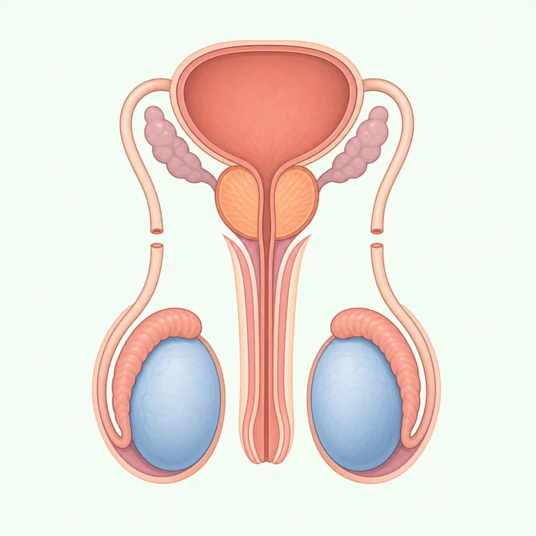 vasectomy（精管切除術・名詞）の覚え方イラスト — まず `-ectomy` を見たら、`appendectomy`（虫垂切除）などと同じく「外科的に切る・取り除く手術」を連想すると定着しやすいです