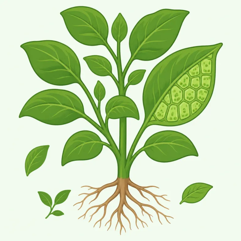 vegetative（植物のような・形容詞）の覚え方イラスト