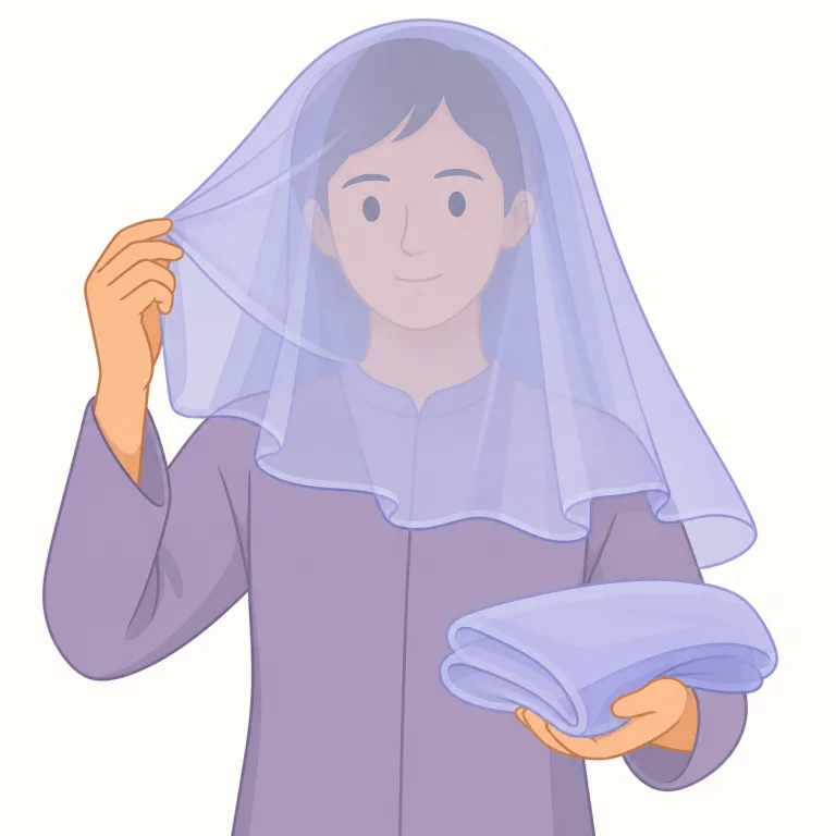 veiling（ベールをかぶること・名詞）の覚え方イラスト — まず基語 veil を押さえる