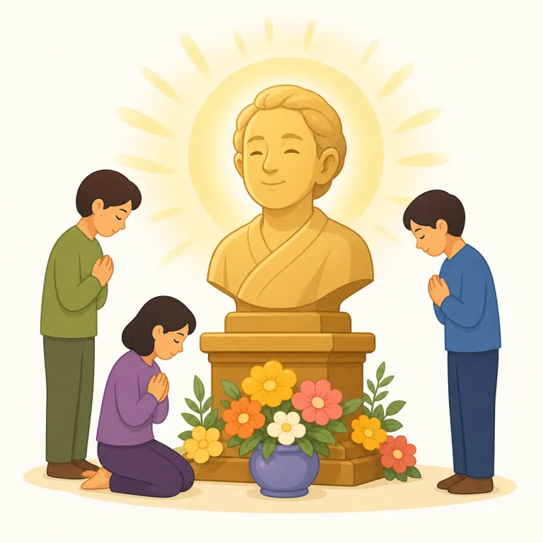 veneration（崇拝・名詞）の覚え方イラスト — veneration はまず動詞 venerate（崇拝する）とセットで覚えると定着しやすい