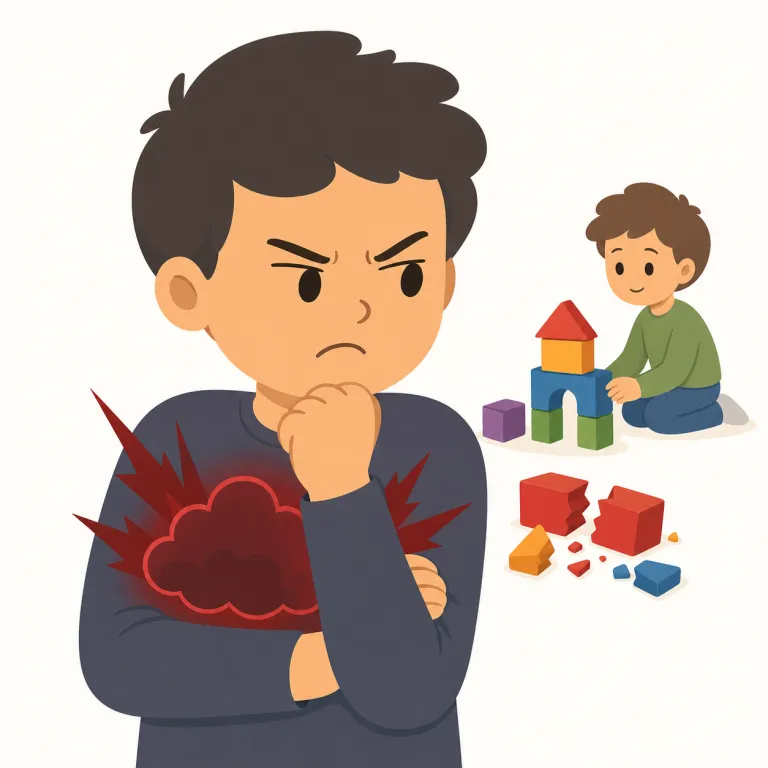 vengeful（復讐心のある・形容詞）の覚え方イラスト — vengeful は vengeance（復讐）や avenge（かたきを討つ）を知っていると一気につながる