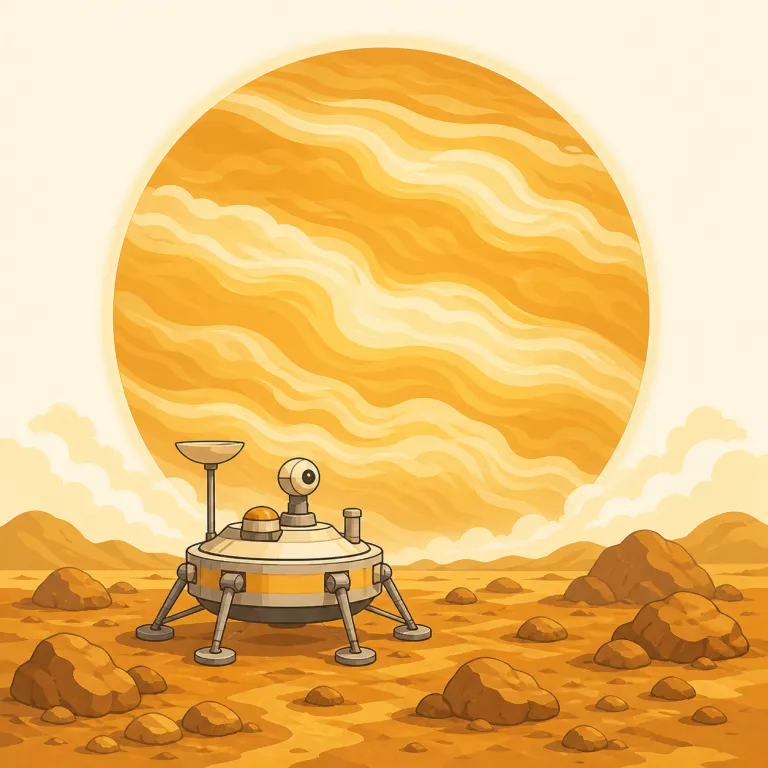 Venusian（金星の・形容詞）の覚え方イラスト — 形容詞では「誰か」ではなく「どの惑星に関係するか」を示す語として使います