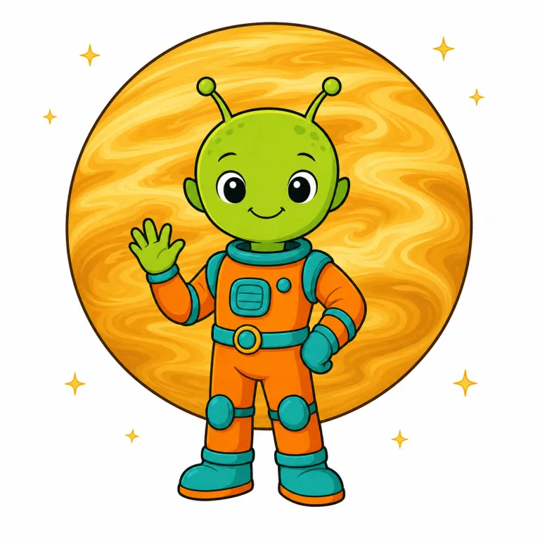 Venusian（金星人・noun）の覚え方イラスト