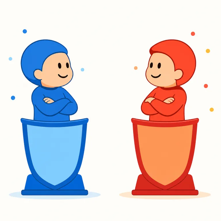 versus（対・前置詞）の覚え方イラスト — まずは略記の「vs.」で定着させると覚えやすい語です