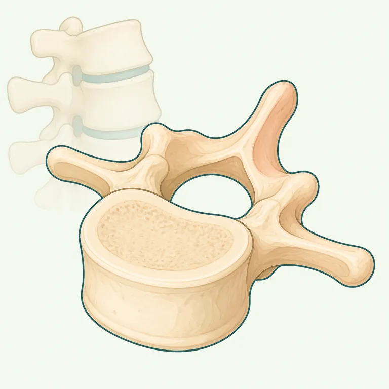 vertebra（椎骨・名詞）の覚え方イラスト — vertebra は単独で覚えるより、vertebrate（脊椎動物）や vertebral（脊椎の）と同じ仲間としてまとめると残りやすい語です