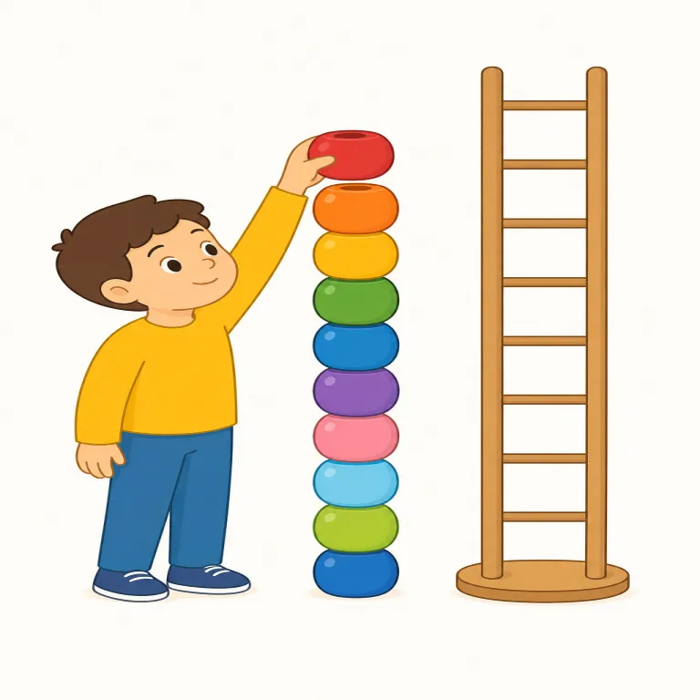 vertically（垂直に・副詞）の覚え方イラスト — このエントリの vertically は、画面や文字の向きの「縦に」ではなく、水平面に対して直角に立つ・落ちる・伸びるという「垂直に」の意味です