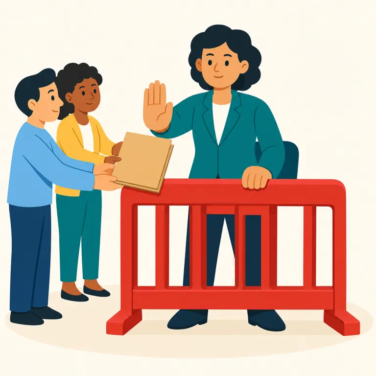 veto（拒否権・名詞）の覚え方イラスト — veto はラテン語で「私は禁じる」という意味の語に由来し、提案を正式に止める「拒否権」を表す