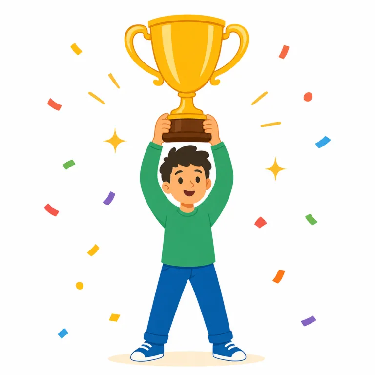 victory（勝利・名詞）の覚え方イラスト — まず win と対で覚えると定着しやすいです
