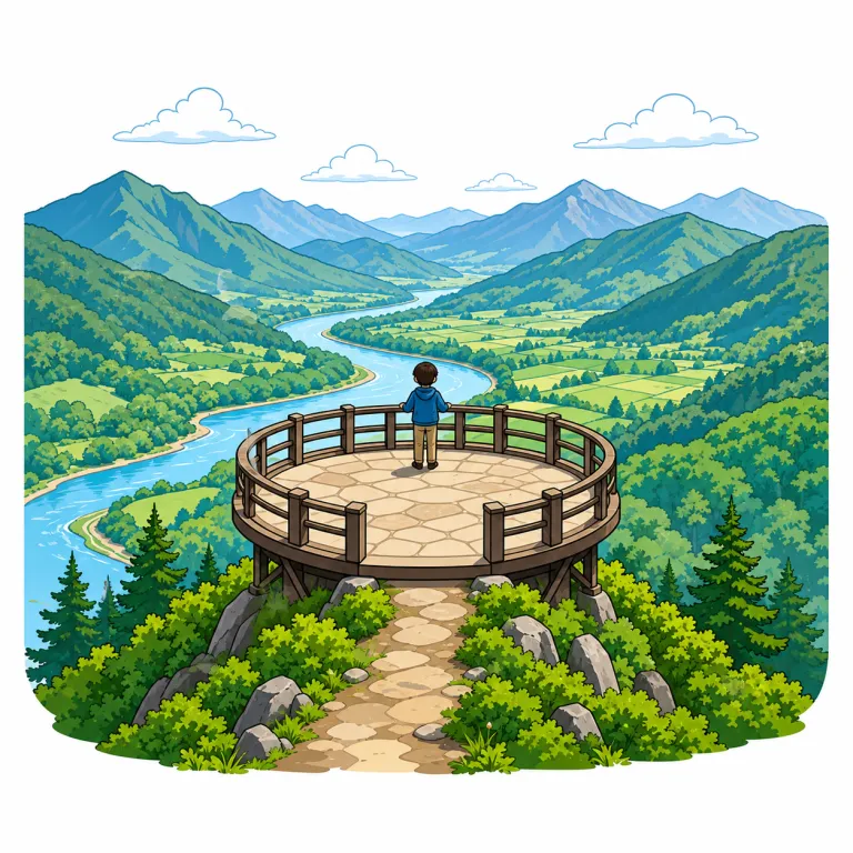 viewpoint（展望地点・noun）の覚え方イラスト