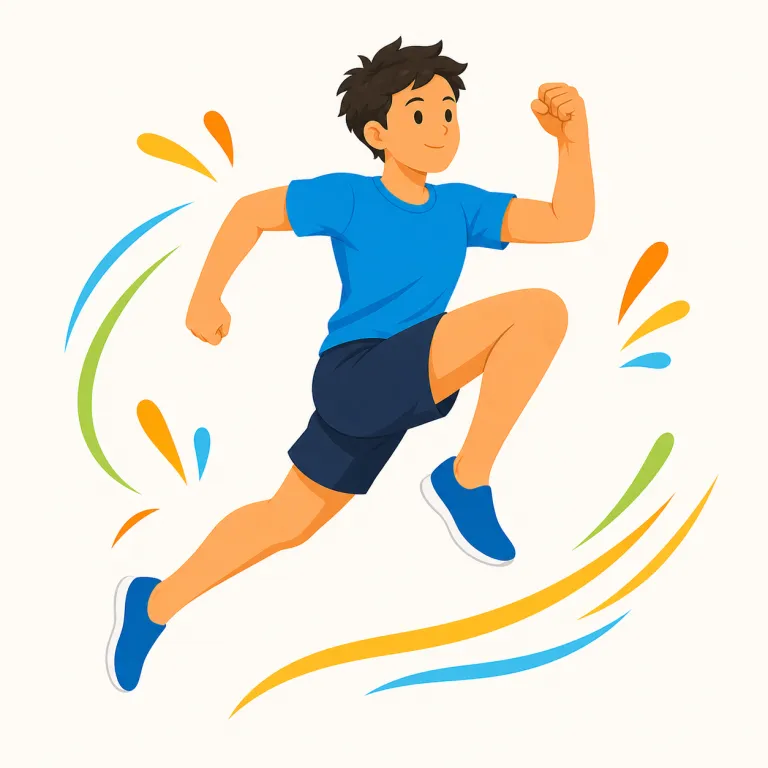 vigorous（精力的な、活発な、激しい・形容詞）の覚え方イラスト — active や energetic よりも、勢いと力が前に出る感じで覚えると残りやすい語です