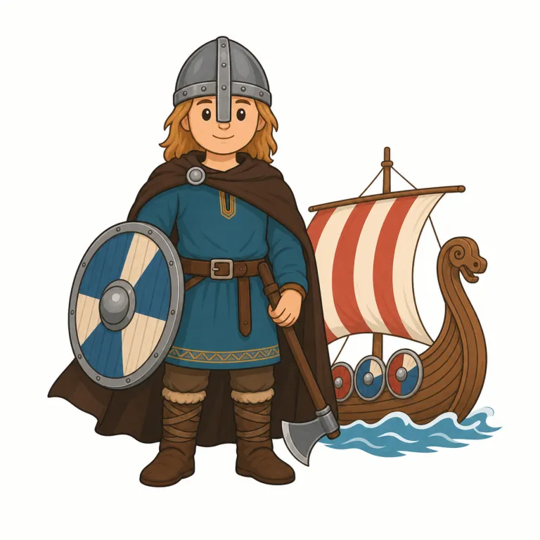 Viking（北欧の武装航海民、バイキング・名詞）の覚え方イラスト — Viking は、まず ship, sail, raid, explore, trade と結びつけて「海で動く歴史上の人々」として覚えると定着しやすいです