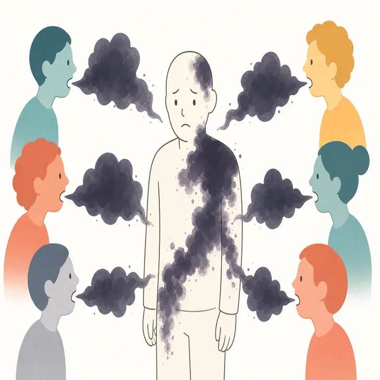 vilification（中傷・名詞）の覚え方イラスト — まず動詞 vilify を核にすると覚えやすい語です