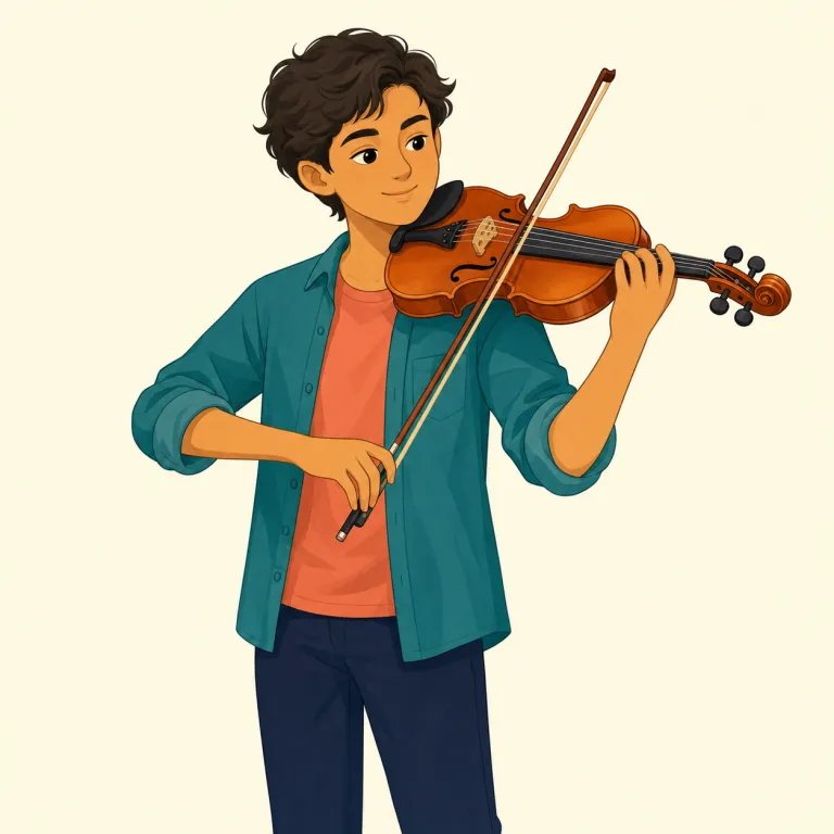 violinist（ヴァイオリニスト・名詞）の覚え方イラスト — violinist は violin + -ist と見れば覚えやすいです