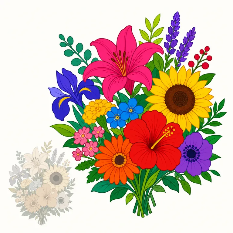 vivid（鮮やかな・形容詞）の覚え方イラスト — このエントリの vivid は、記憶や描写が「生き生きとした」という基本義とは別に、色が強く目に入る「鮮やかな」という意味に絞って覚えます