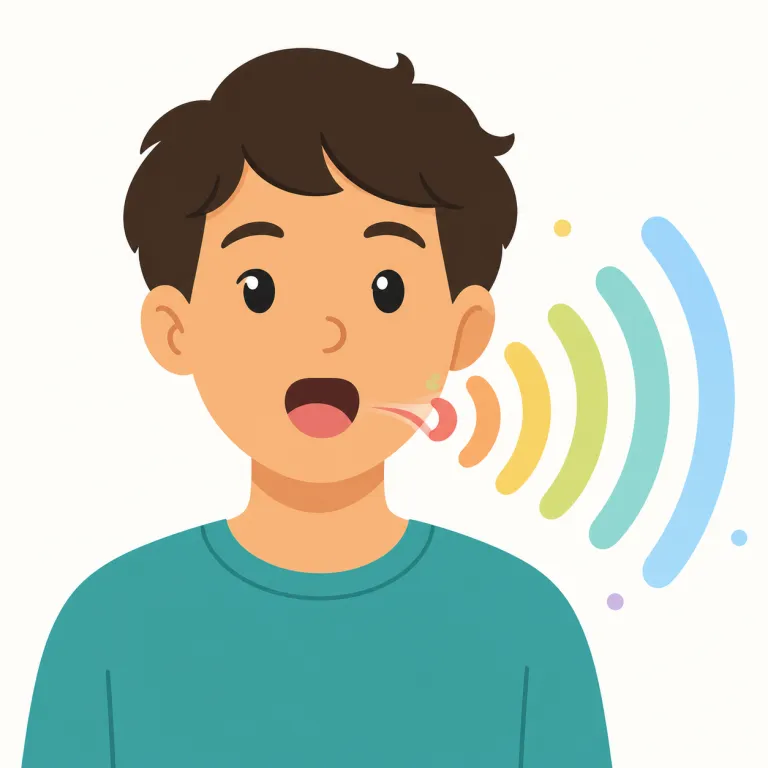 voice（声・名詞）の覚え方イラスト — voice は「その人だと分かる響き」をもつ音として覚えると自然です