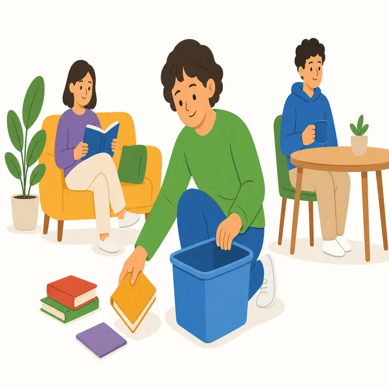 voluntarily（自発的に・副詞）の覚え方イラスト — voluntarily は volunteer とつなげると覚えやすい語です