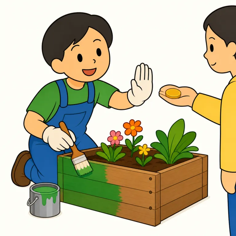 voluntary（無償の・adjective）の覚え方イラスト