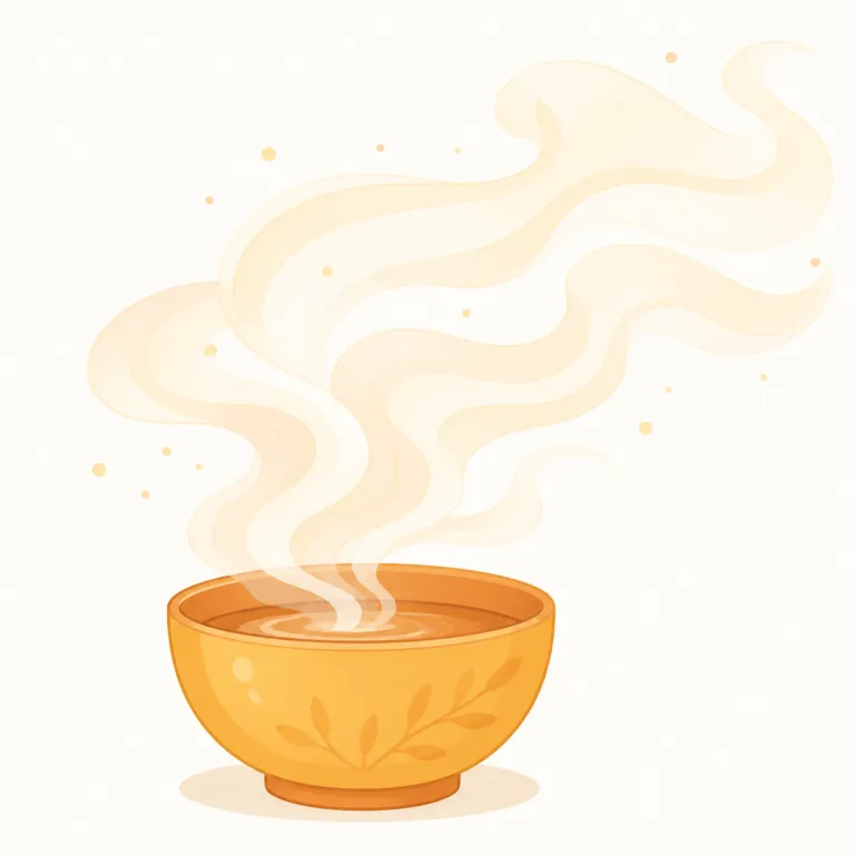 waft（漂う・動詞）の覚え方イラスト — waft は smell や smoke など、形のないものが air に乗ってふわっと届く場面で覚えると定着しやすい語です