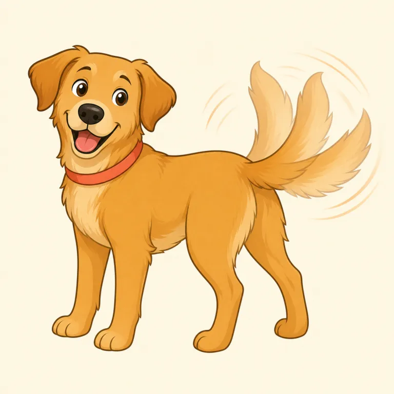 wagging（振る・動詞）の覚え方イラスト — wagging はまず wag を核に覚えるとよい