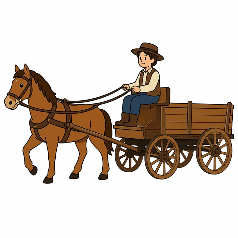 wagoner（馬車乗り・noun）の覚え方イラスト