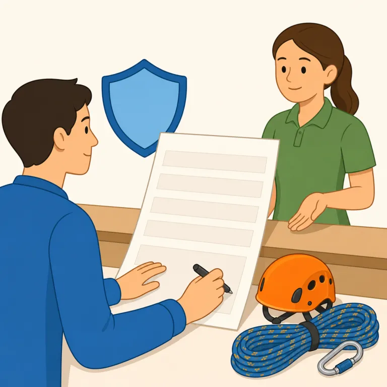 waiver（免責同意書・noun）の覚え方イラスト
