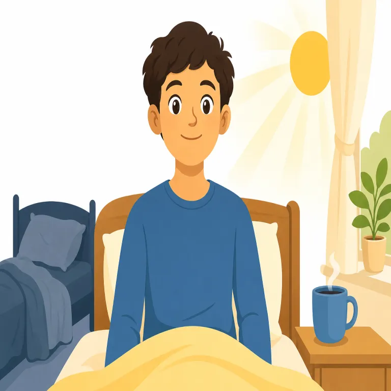 wakefulness（覚醒状態・名詞）の覚え方イラスト — wake が「目を覚ます」で、awake や wake up の wake と同じだと押さえると核がぶれません
