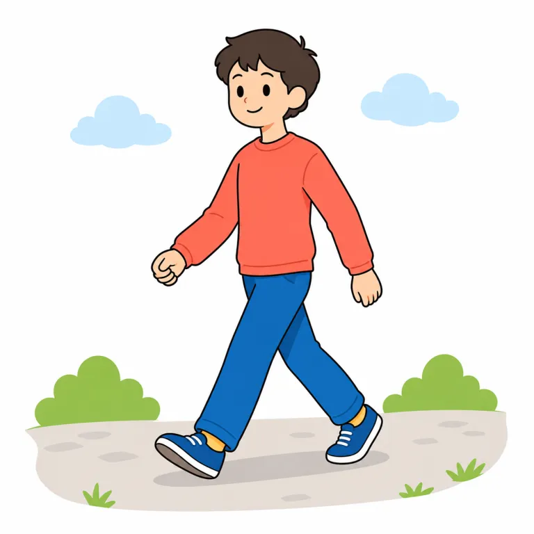 walker（歩行者・noun）の覚え方イラスト