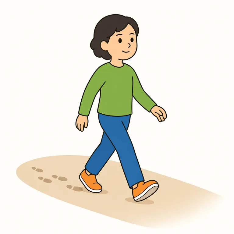 walkingの覚え方イラスト