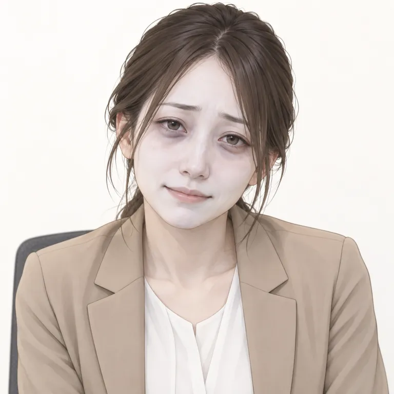 wan（弱々しい・adjective）の覚え方イラスト