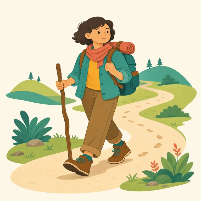 wanderer（放浪者・名詞）の覚え方イラスト — wanderer は、まず動詞 wander「ぶらぶら歩き回る」を知っていると覚えやすいです