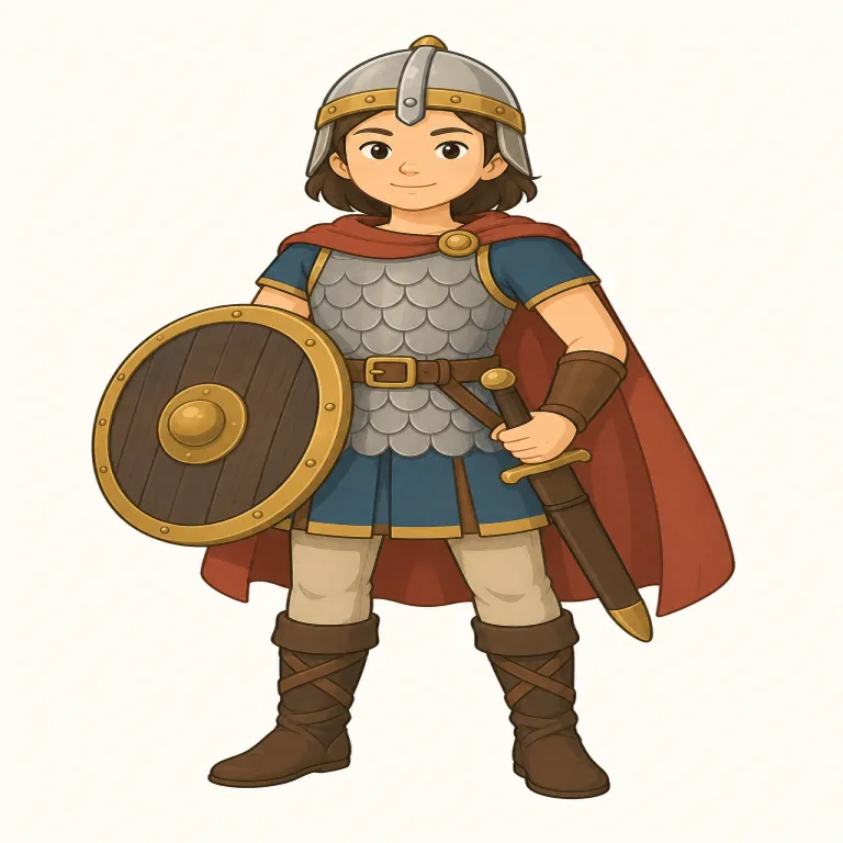 warrior（戦士・名詞）の覚え方イラスト — まず war が見えれば「戦い関係」と当たりをつけやすい語