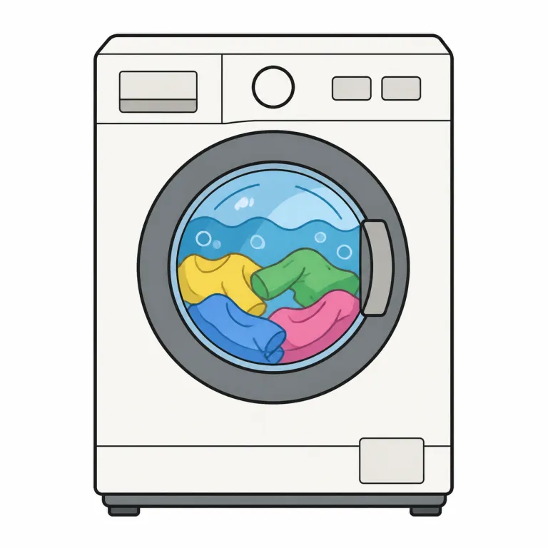 washing machine（洗濯機・noun）の覚え方イラスト