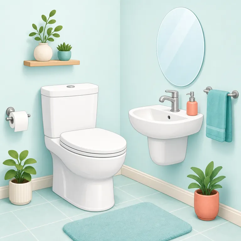 washroom（トイレ、お手洗い・名詞）の覚え方イラスト — washroom は wash＋room で形だけ見ると「洗う部屋」だが、北米では restroom や bathroom と並ぶ丁寧な「トイレ」の言い方として覚える