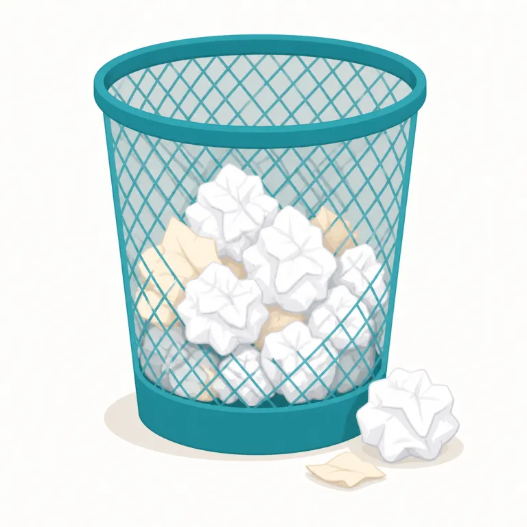 wastebasket（くずかご・名詞）の覚え方イラスト — waste + basket の直結で覚えるのが最短です