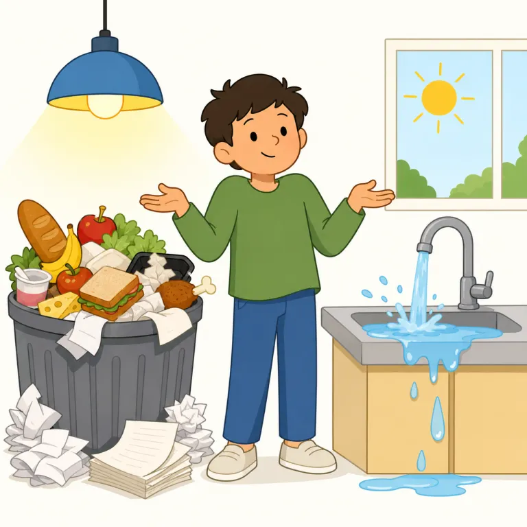 wastefulの覚え方イラスト