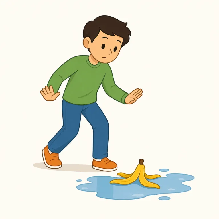 watch out（気をつけて・句動詞）の覚え方イラスト — watch out は、相手に危険をすぐ知らせる短い呼びかけとして覚えると自然です