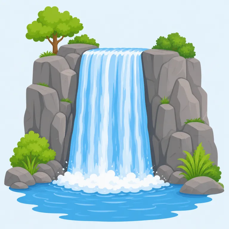 waterfallの覚え方イラスト