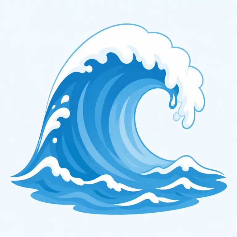 wave（手を振る・動詞）の覚え方イラスト — wave は手を上げるだけでなく、見えるように小さく往復させる動作まで含みます