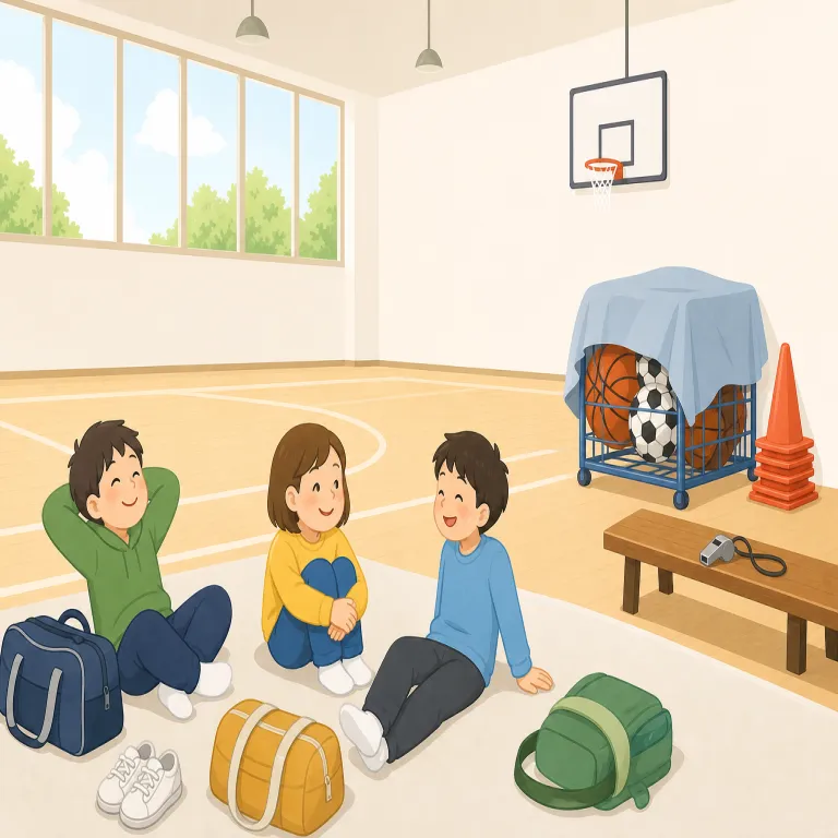 we don't have practice today（今日は練習がありません）の覚え方イラスト — 文全体を3塊で覚えると定着しやすいです