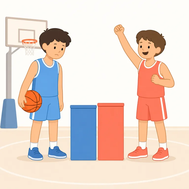 we lost by one point（一点差で負けた・イディオム）の覚え方イラスト — 核は lose by ..