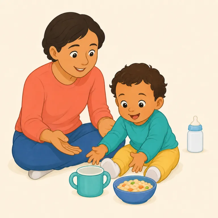 wean（乳離れする・動詞）の覚え方イラスト — wean は「乳や依存していたものから徐々に離す」というイメージを持つ語