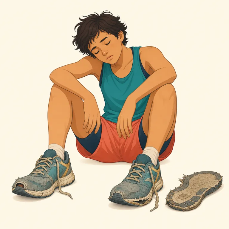wear out（すり減る、使い古される、疲れ果てる、疲れ果てさせる・句動詞）の覚え方イラスト — wear は「身につける」だけでなく「着続ける・使い続ける」の感覚がある語