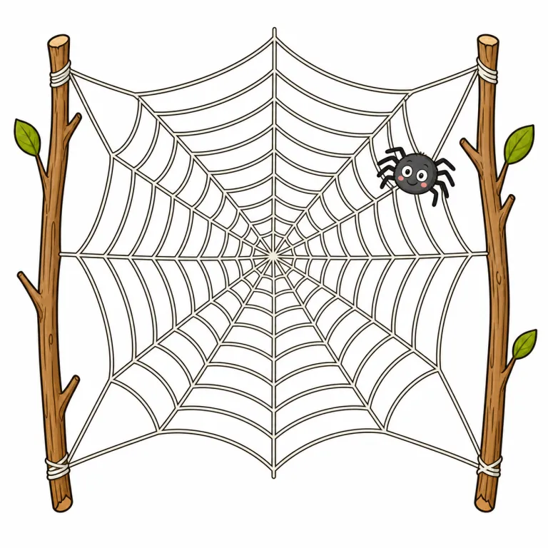 web（クモの巣・noun）の覚え方イラスト