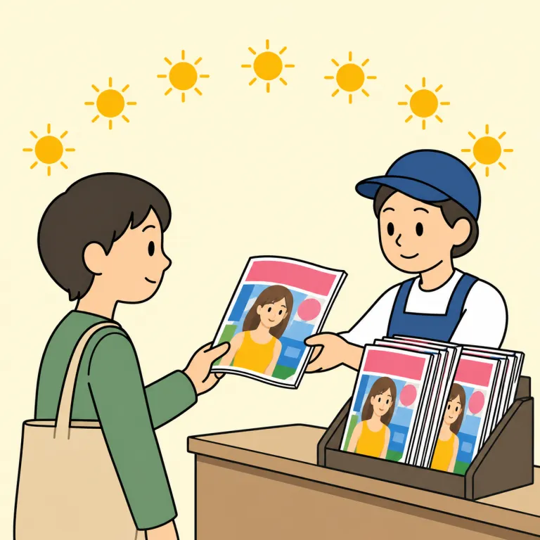 weekly（週刊誌・noun）の覚え方イラスト