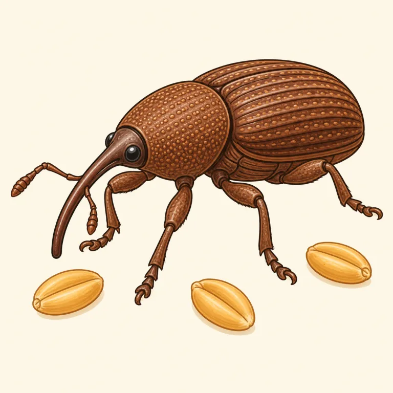 weevil（ゾウムシ・名詞）の覚え方イラスト — 語感でまず evil を連想すると覚えやすい