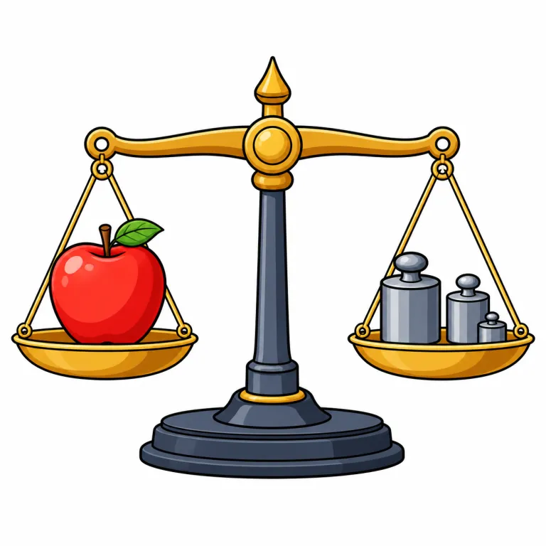 weigh（重さを量る・verb）の覚え方イラスト